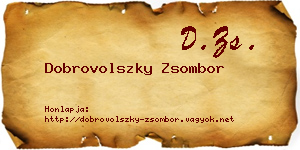 Dobrovolszky Zsombor névjegykártya