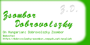 zsombor dobrovolszky business card